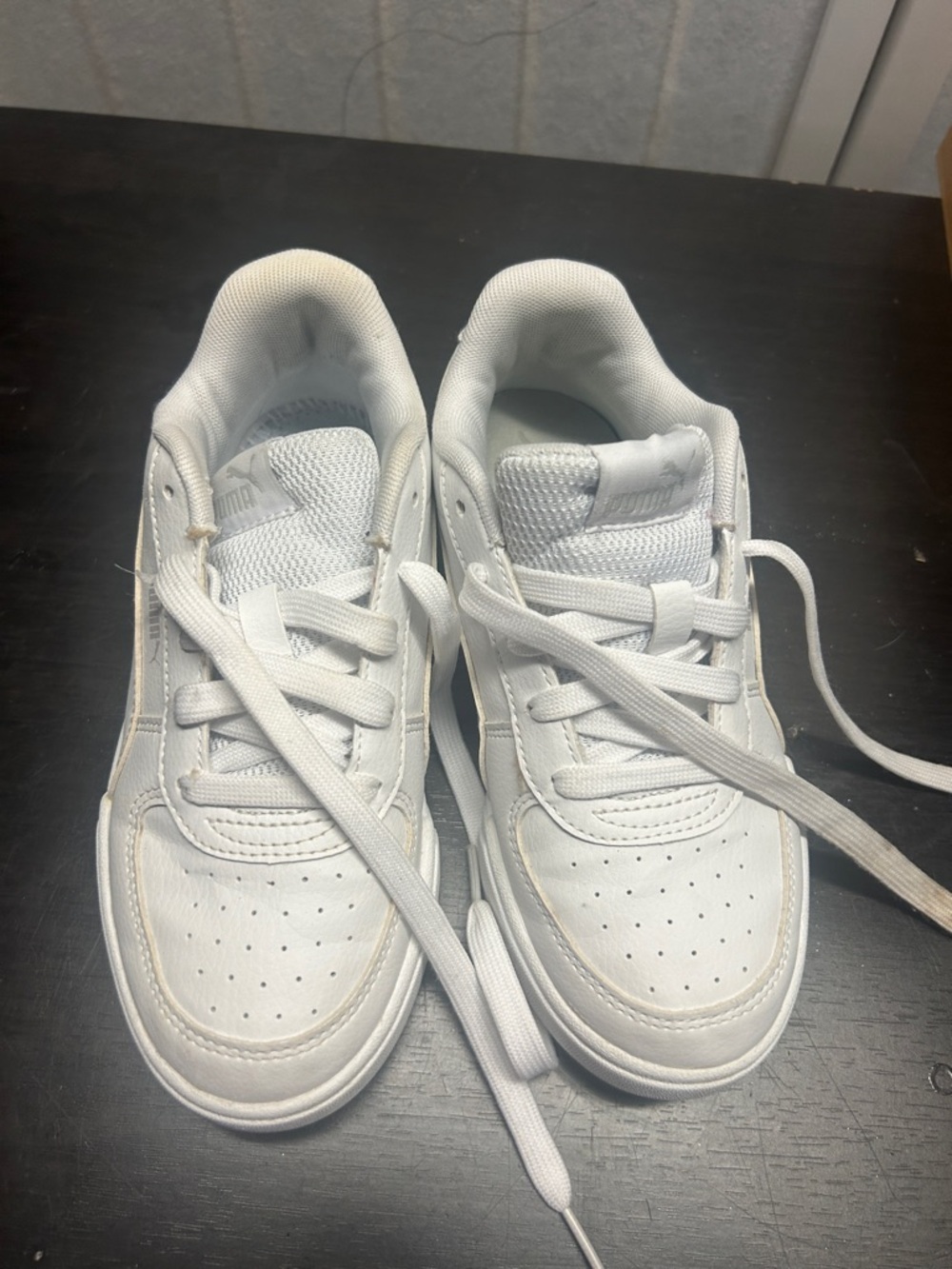 Puma Kids White Low-Top Casual Sneakers